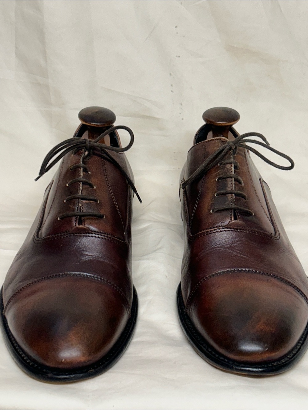 To Boot New York Adam Derrick Brown Leather Cap Toe Oxford Dress Shoes 9.5 - Picture 2 of 10